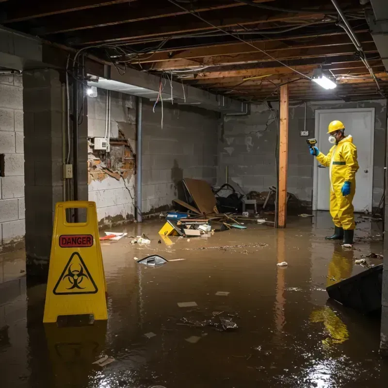 Flooded Basement Electrical Hazard in South Wenatchee, WA Property